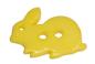 Preview: Kids button as a rabbit in light yellow 18 mm 0,71 inch